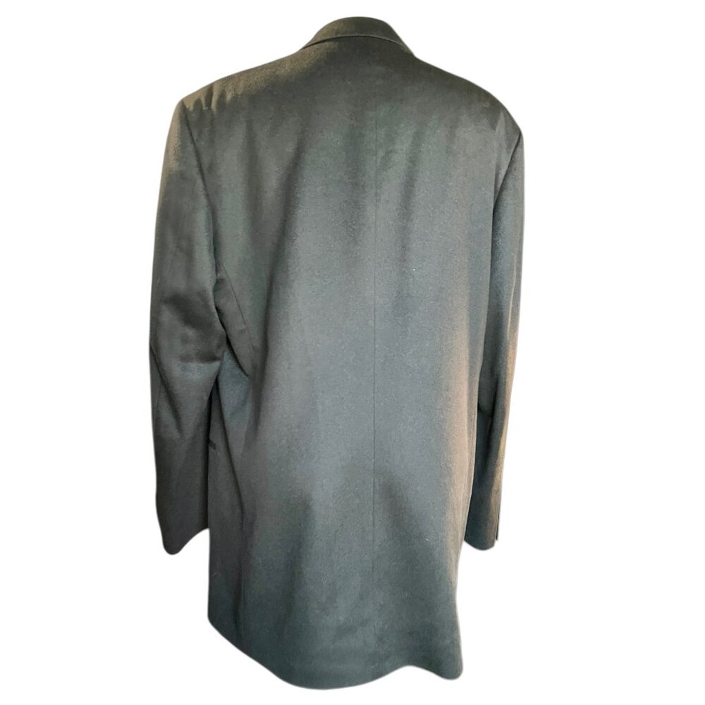 Hathaway Platinum Mens Size 44 Italian 100% Cashmere Black Suit Jacket 3-Button - Picture 5 of 15